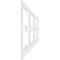 Ekena Millwork 44"H x 94 1/2"W Fleming PVC Wainscot Paneling Kit WPK44X94FMG - alternate 3